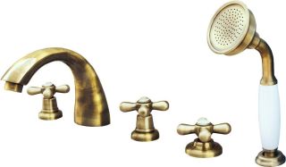 Смеситель на борт ванны Rav Slezak Morava retro MK169.5PSM бронза